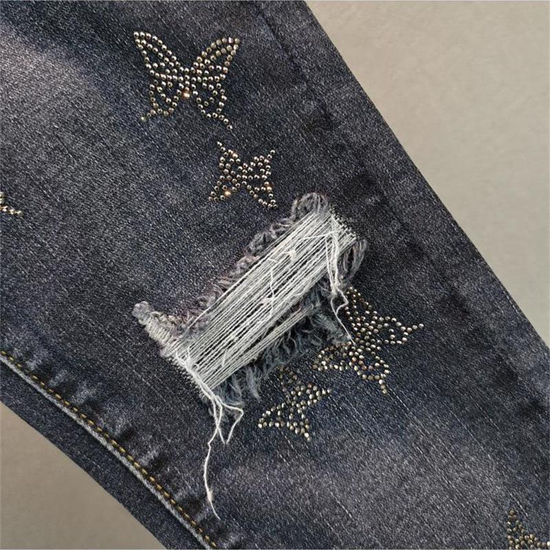 Wiosna Lato Moda Harem Denim Spodnie Damskie Koreańska Wersja Elastyczne Dżinsy Ołówkowe z Wysokim Stanem