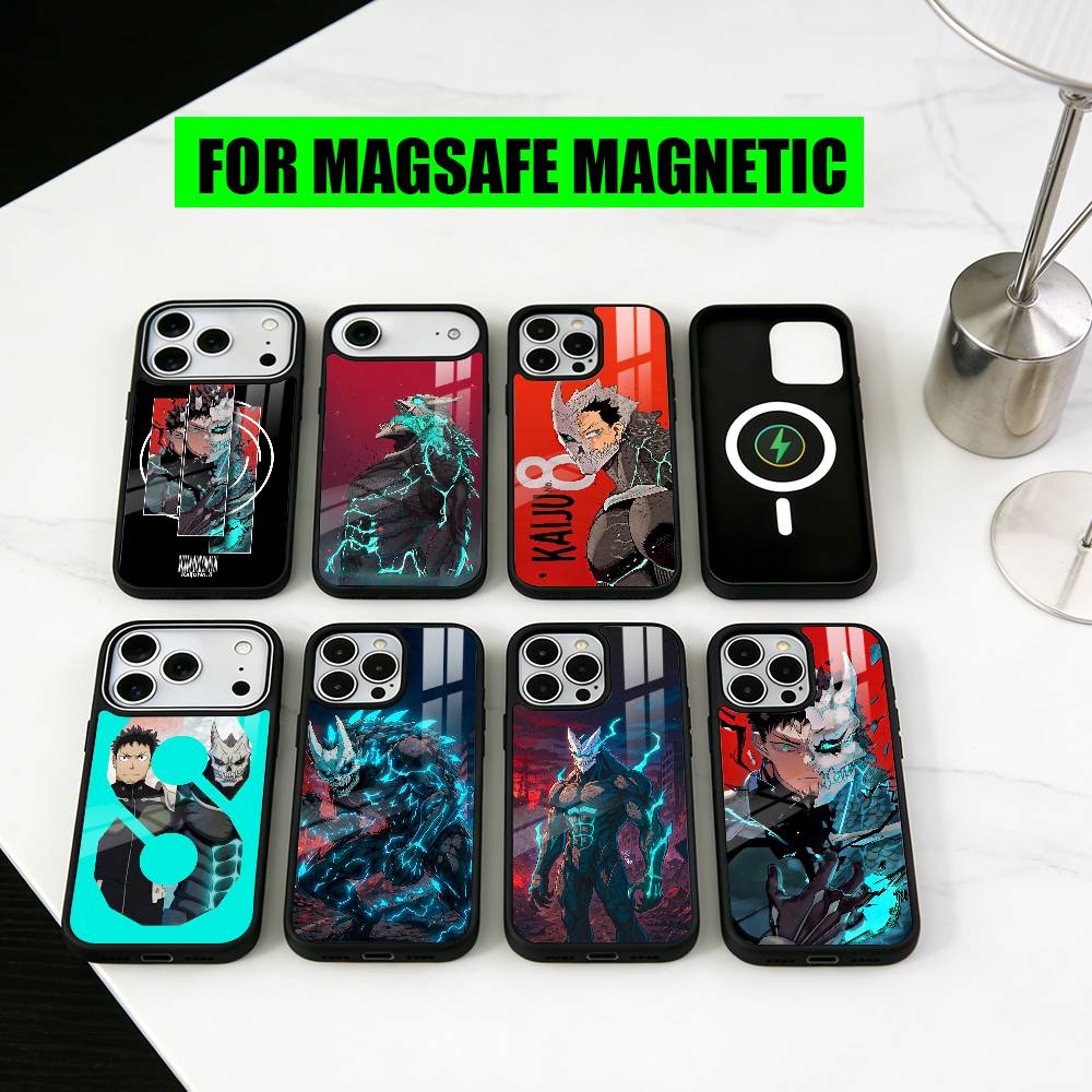 Monster K-Kaiju No. 8-es Phone Case For iPhone17,16,15,14,13,12,11 Plus,Pro Magnetic with Magsafe Wireless Charging