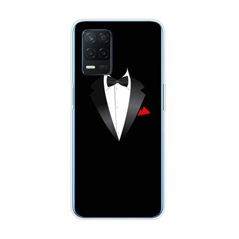 Man Suit Shirt Tie For Realme 8 8i V3 V5 GT Neo Flash Edition Explorer Master Neo2 Narzo 30 50i 50A C21Y Phone Case