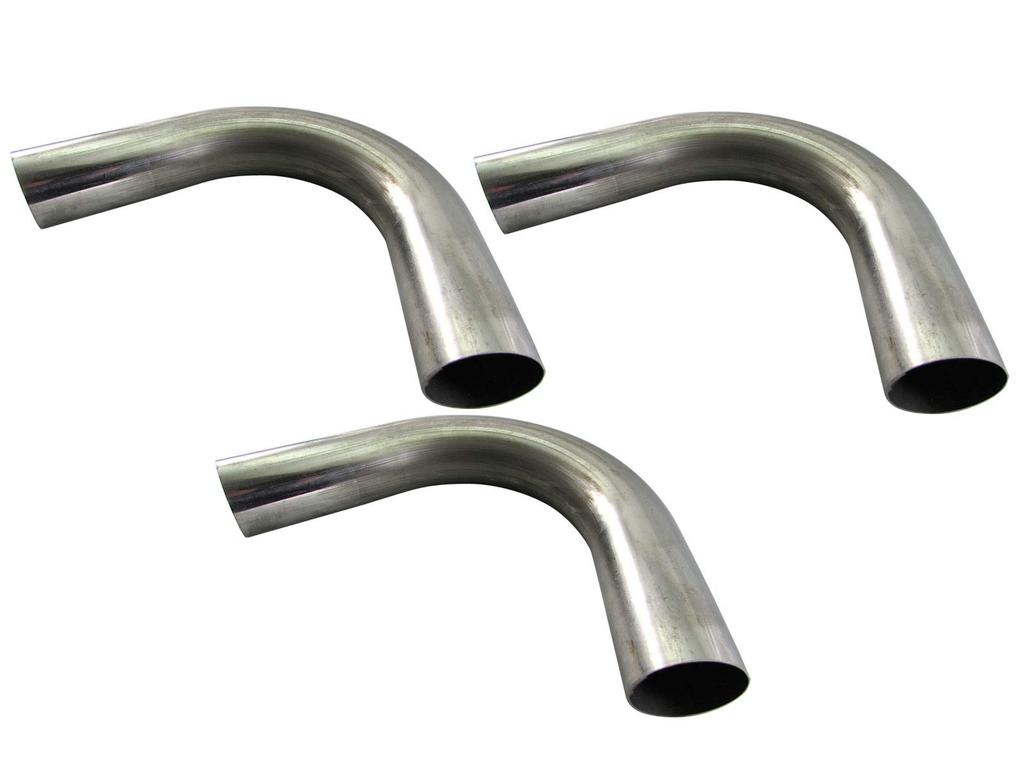 BRIGHTZ Diameter Stainless Steel Bent Set 60.5mm 120° Pipe, 1.2mm Thick, 3-Piece [CUR-PIPE-002-3PC] 60.5mm Diameter, 120°
