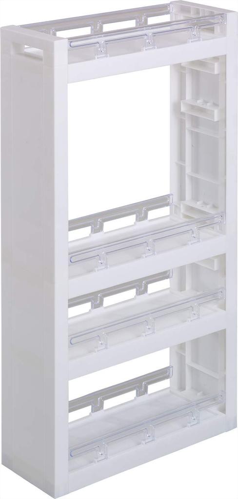 Heiwa Kougyou MOUNO 4-Tier Kitchen Rack, White, Approx. 90 X 17 X 45 Cm, Space-Saving