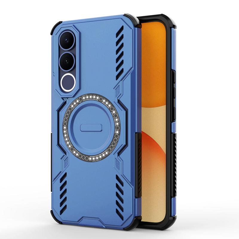 KEYSION Hollow Heat Dissipation Case for VIVO V70 FE Soft Silicone+PC Magnetic Cooling Shockproof Phone Cover for VIVO V70 FE 5G