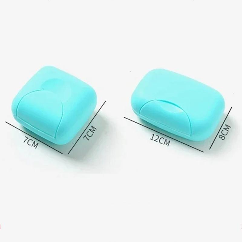 S/L Sizes Portable Travel Soap Box Bathroom Home Plastic Soap Holder Soap-Boxes with Cover Candy Color BXFZH02