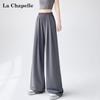 Pantalones Casuales de Hilo de Hielo de Cintura Alta para Mujer La Chapelle