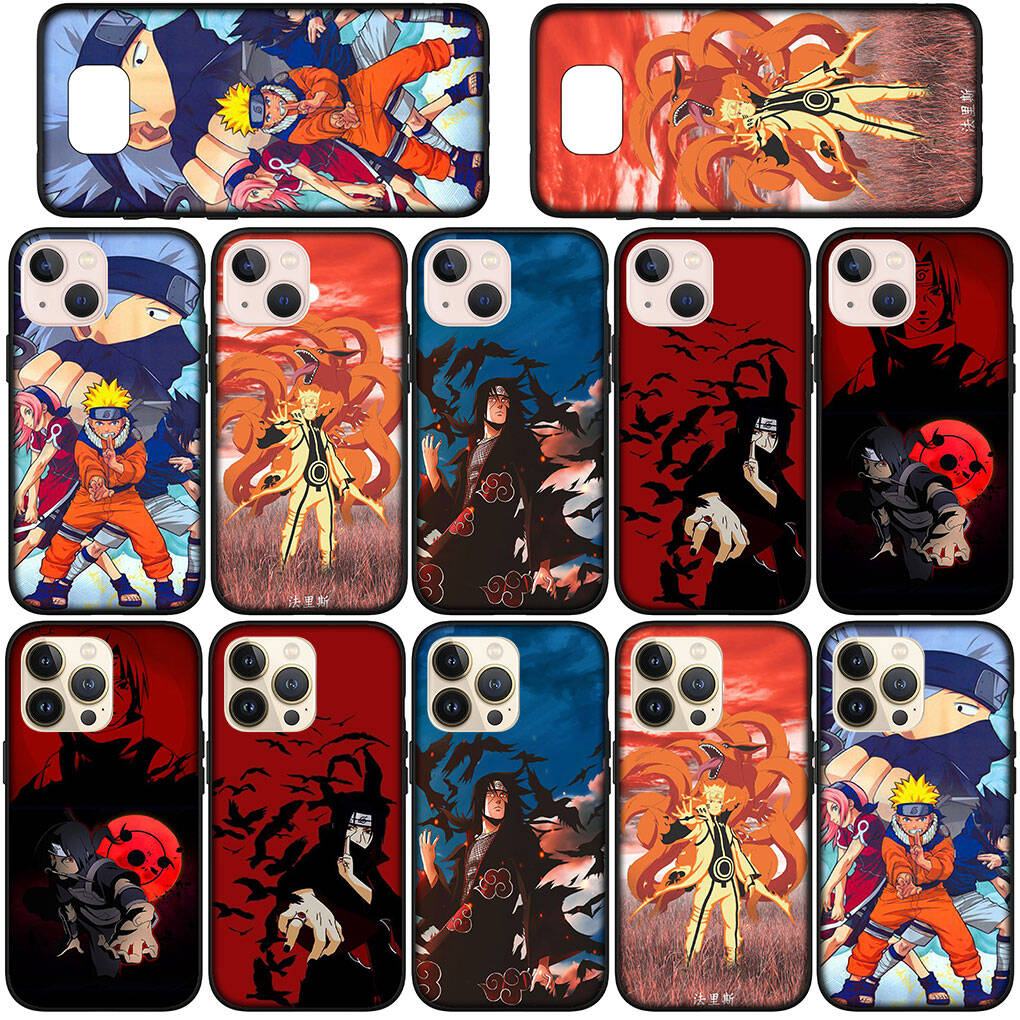 Handyhülle für iPhone 17 15 16 Plus Redmi Note 14 12 11 13 Pro Max Huawei P30 P20 Lite OPPO A60 A40 A80 A18 Akatsuki Comics Itachi Sasuke Naruto Hülle
