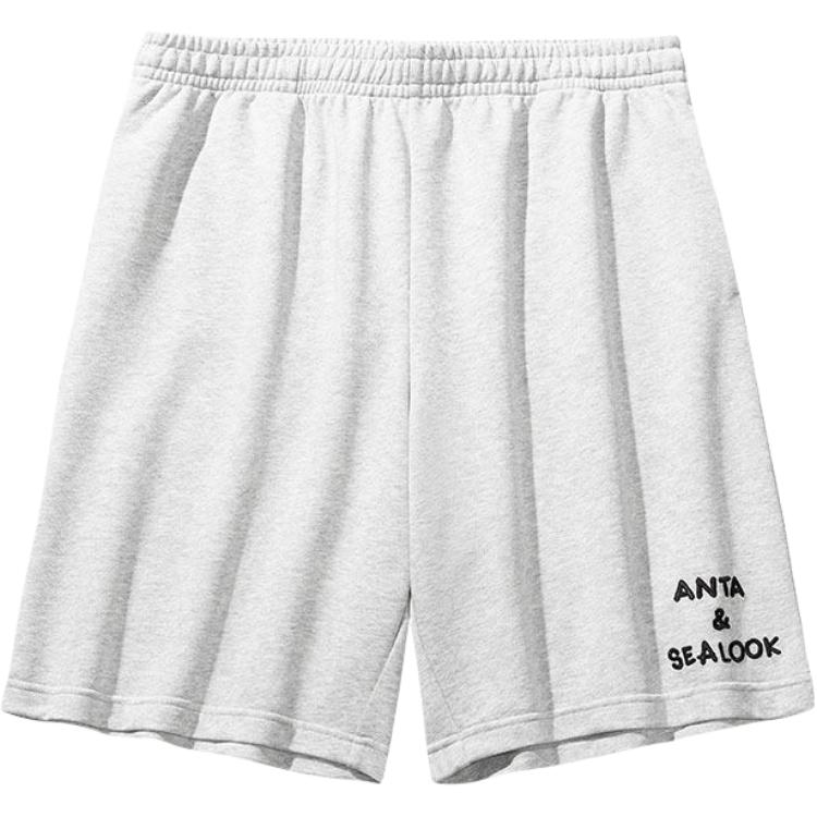 

Anta X Seal Look Collaboration Lifestyle Series Sport Simple Letter Loose Fit Casual Shorts Men shorts Gray Gray-Floral 952528308-1 XL
