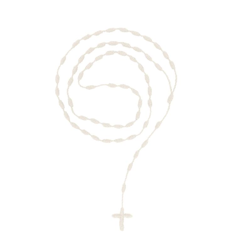 Handgefertigter geknoteter Rosenkranz mit Kreuz-Anhänger Rotes Seil Rosenkranz-Halskette Kordel, Schwarzer Faden Rosenkranz Katholisch & Spirituell Gebetsgeschenk