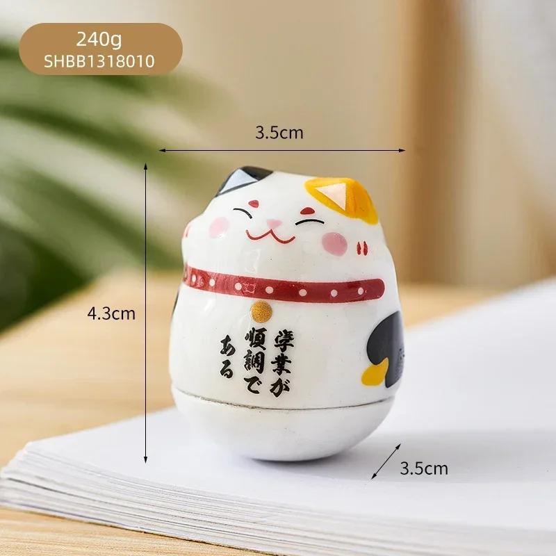 

Творческий мультфильм ручная работа керамический стакан для кошки фен-шуй настольное украшение статуэтка кошки удачи украшение комнаты аксессуары