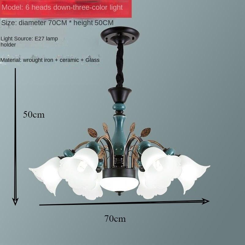 Living Room Light Light Luxury Ceramic Chandelier Modern Minimalist Ceiling Light Bedroom Restaurant Net Red Lighting