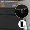Three Drawer Slim Shoe Storage Cabinet, 12 Shoe Pairs - Black