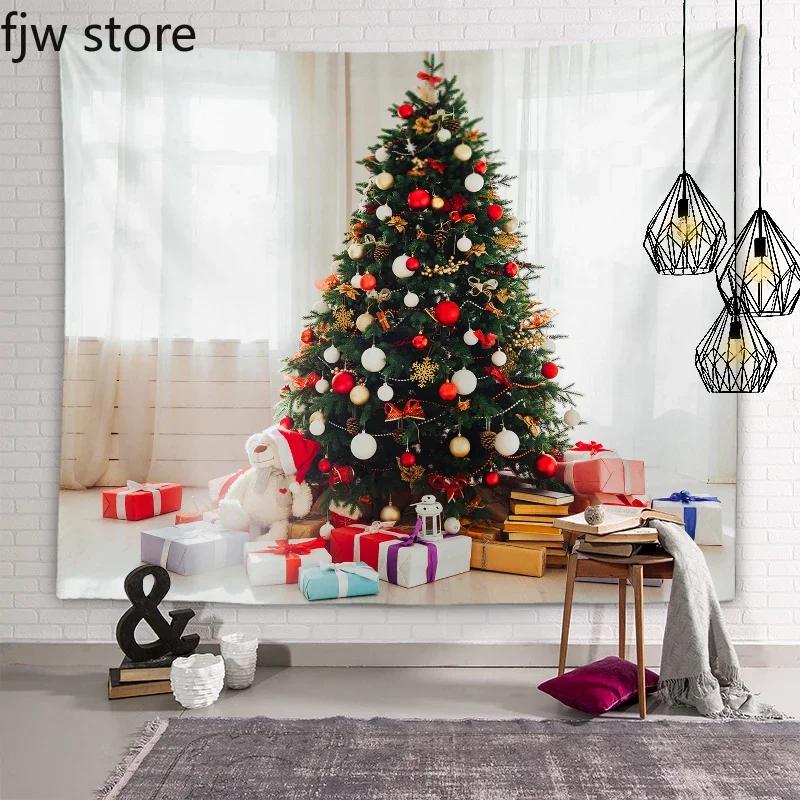 

Рождественский Новый год Украшение Гобелен Дерево Подарок Настенное Искусство Спальня Комната Гостиная Домашний Декор 150x150cm