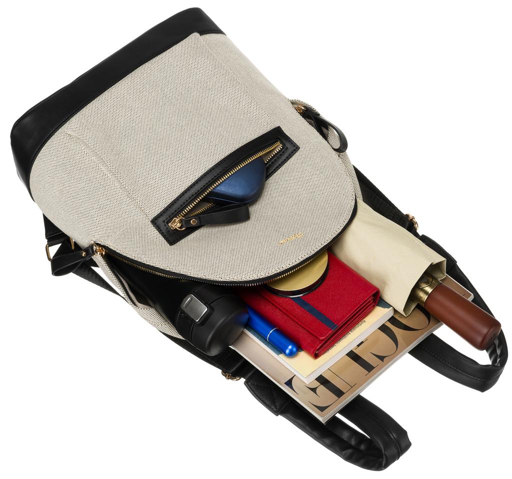 PTN CAN-05-5815 Nat-Black Canvas Backpack