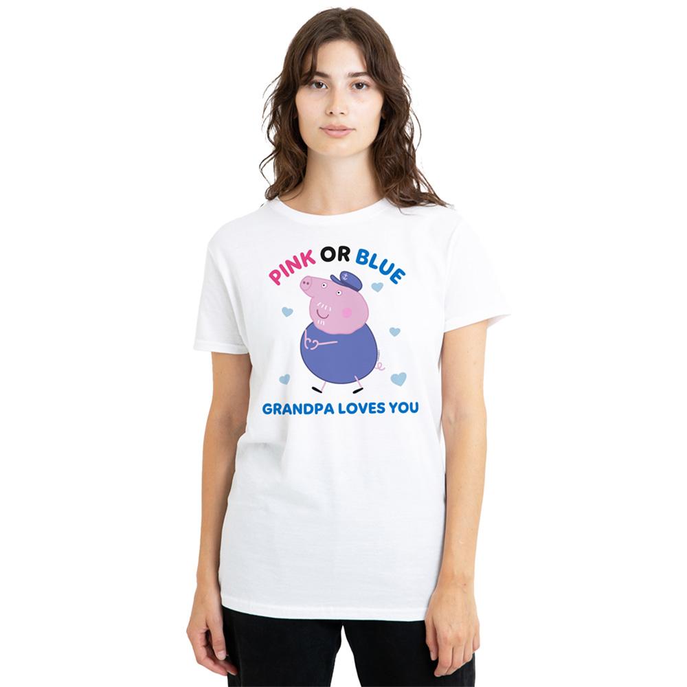 Peppa Pig Womens/Ladies Pink Or Blue Grandma Pig Loves You T-Shirt
