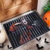 VIKAMA Halloween Clown Doormat, Durable and Easy To Clean, Scary Face Manhole Cover Carpet, Home Entrance Doormat, Home Decor