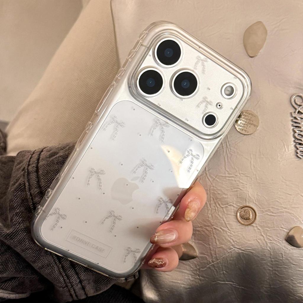 Minimalist Polka Dot Bow Phone Case for iPhone 16 and iPhone 17 Pro Max