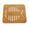 Wooden Cartoon Non-Slip Insulation Mat - Cute Coaster for Pots, Bowls, & Tea