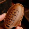 For Nissan X-Trail Qashqai Tiida Teana Sentra Car Key Cover Genuine Leather Smart Key Protective Cover Keychain Car Accessories