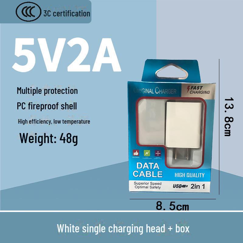 3C Certified 5V/2A Fast Charger USB Mobile Phone Power Adapter - US & EU Standard