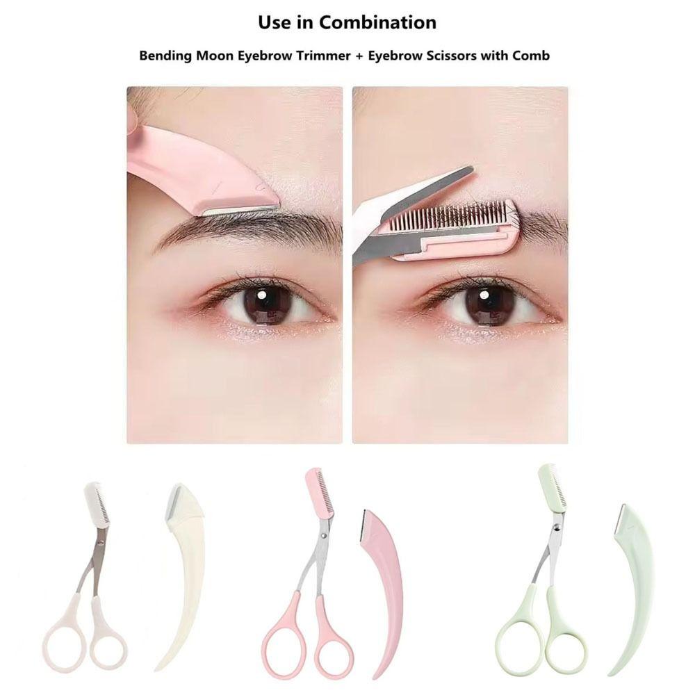 with Comb Eyebrow Trimmer Multifounction Ultra-Smooth Eyebrow Scissors Stainless Steel Makeup Beauty Scissors Female Male