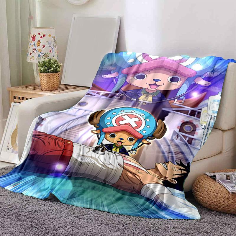 1pc One Piece Adventure Soft Throw Blanket Flannel All Season Light Weight Living Room/Bedroom Warm Blanket. M7270139