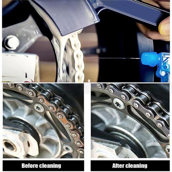 Motorcycle Bicycle Chain Cleaning Tool Double-ended Chain Brush