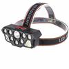 Ultra-bright 5/11 LED Headlight Type-C Rechargeable Headlamp with Battery Waterproof Flashlight Outdoor Camping Fishing Lighting