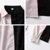 Koszula w stylu vintage damska elegancka biurowa, damska bluzki Y2k koreański styl z długim rękawem Oversize Patchwork Casual topy damskie