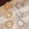 3 Pcs/Set Twisted Lines Geometric Bangle Metal Women's Hand Bracelet Delicate Bracelet Set  Party