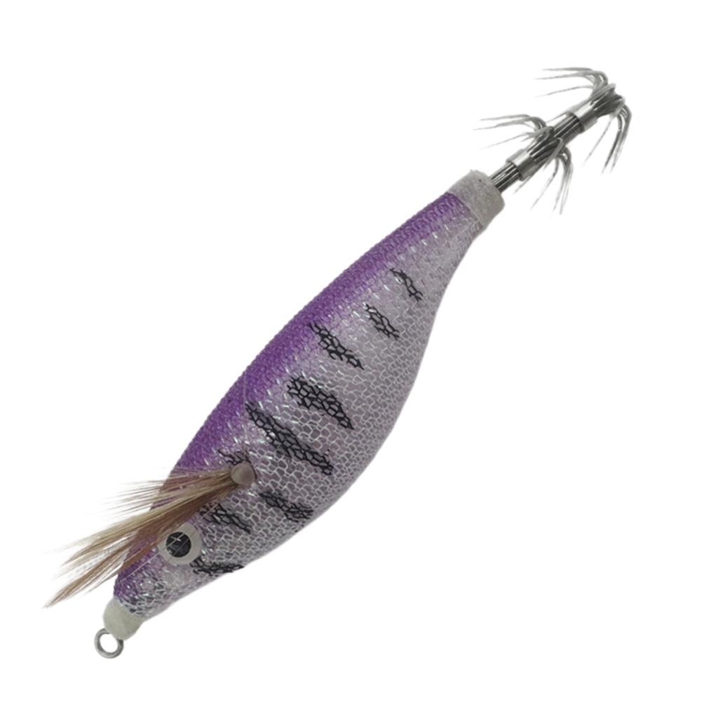 

Luminous Fishing Lure Horizontal Jigging Baits Wood Shrimp Cuttlefish Hard Bait for Cuttlefish Sea Fishing фиолетовый