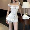 Women Sexy Lace Corset Shapewear Waist Cincher Wedding Dress Base Lingerie