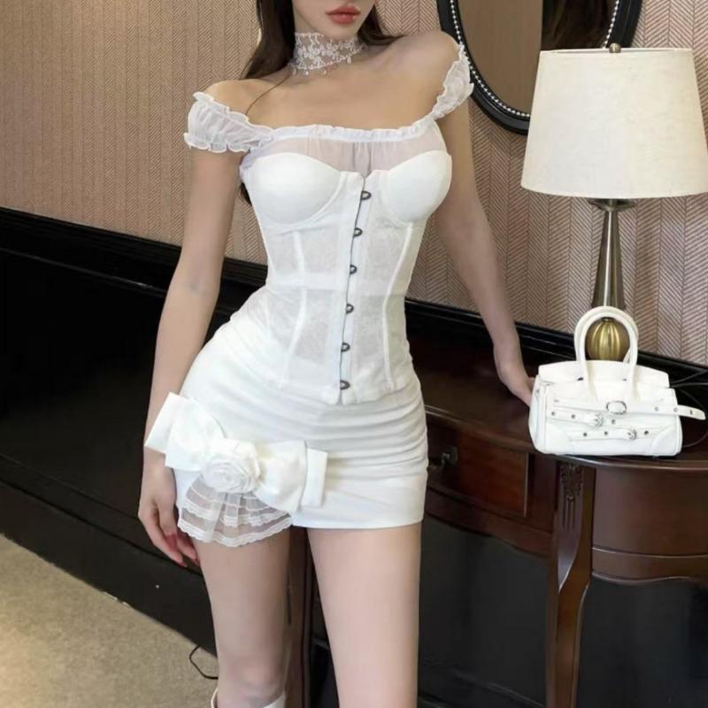 Women Sexy Lace Corset Shapewear Waist Cincher Wedding Dress Base Lingerie