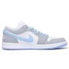 Jordan Air Jordan 1 Slip Resistant Abrasion Resistant Low top Vintage Basketball Shoes Women's Light Gray DC0774-105(Team59-)