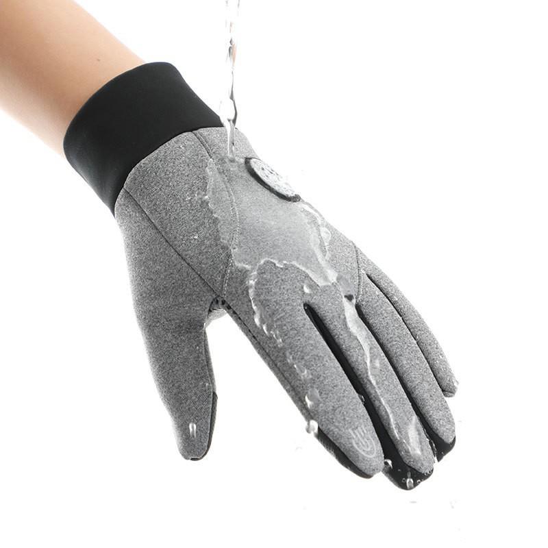 Warm Gloves for Men and Women Outdoor Cycling Water-splashing Fitness Full Finger Sports Windproof Anti Slip Anti Slip Plus Velvet Gloves