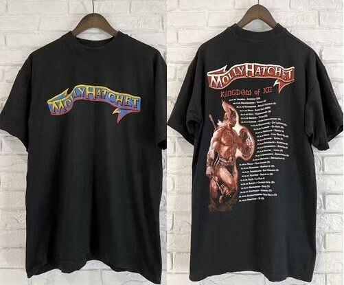 Molly Hatchet Metal Rock Band Tour Cotton Black Unisex T-shirt S-5XL S