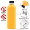 Cedilis 10 Pack 33oz Plastic Juice Bottles with Black Cap, Clear Reusable Containers with Lids, Great Disposable Bottles for Making Juice, Milk,