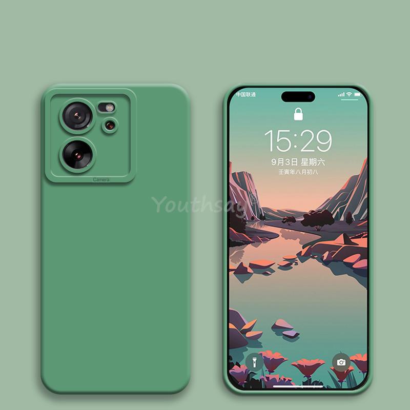For Xiaomi 13T Case Camera Protector Liquid Silicone Case For Xiaomi 13T Pro Cover Anti-drop Phone Cover Xiaomi 13T Pro Case