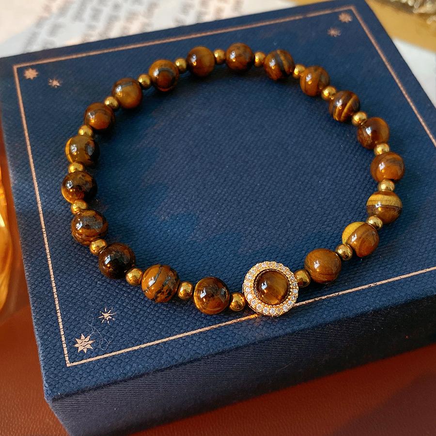 Женская бусинная нить, Бусины, Новый китайский ретро, Высококачественный, Универсальный браслет-тыква кофейный