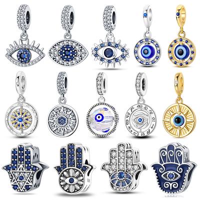 Original Charms Copper Sun Eye & Devil'S Eye Series Charms Beads Fits 3Mm Original Bracelet Womens Diy Jewelry Gift