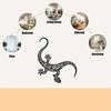 1pc Modern Iron Lizard Wall Art, Black White Reptile Decor, Durable Metal Outdoor Garden Ornament, Easy Hang for Home Patio Office