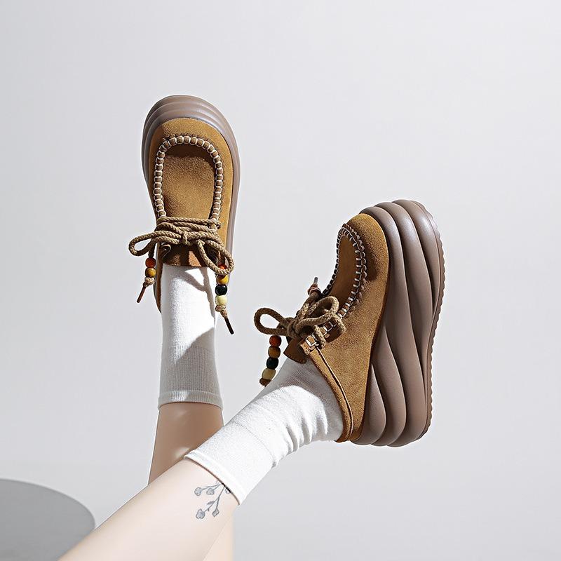 New fashion casual bag head half drag women platform outside wear lazy single shoes niche