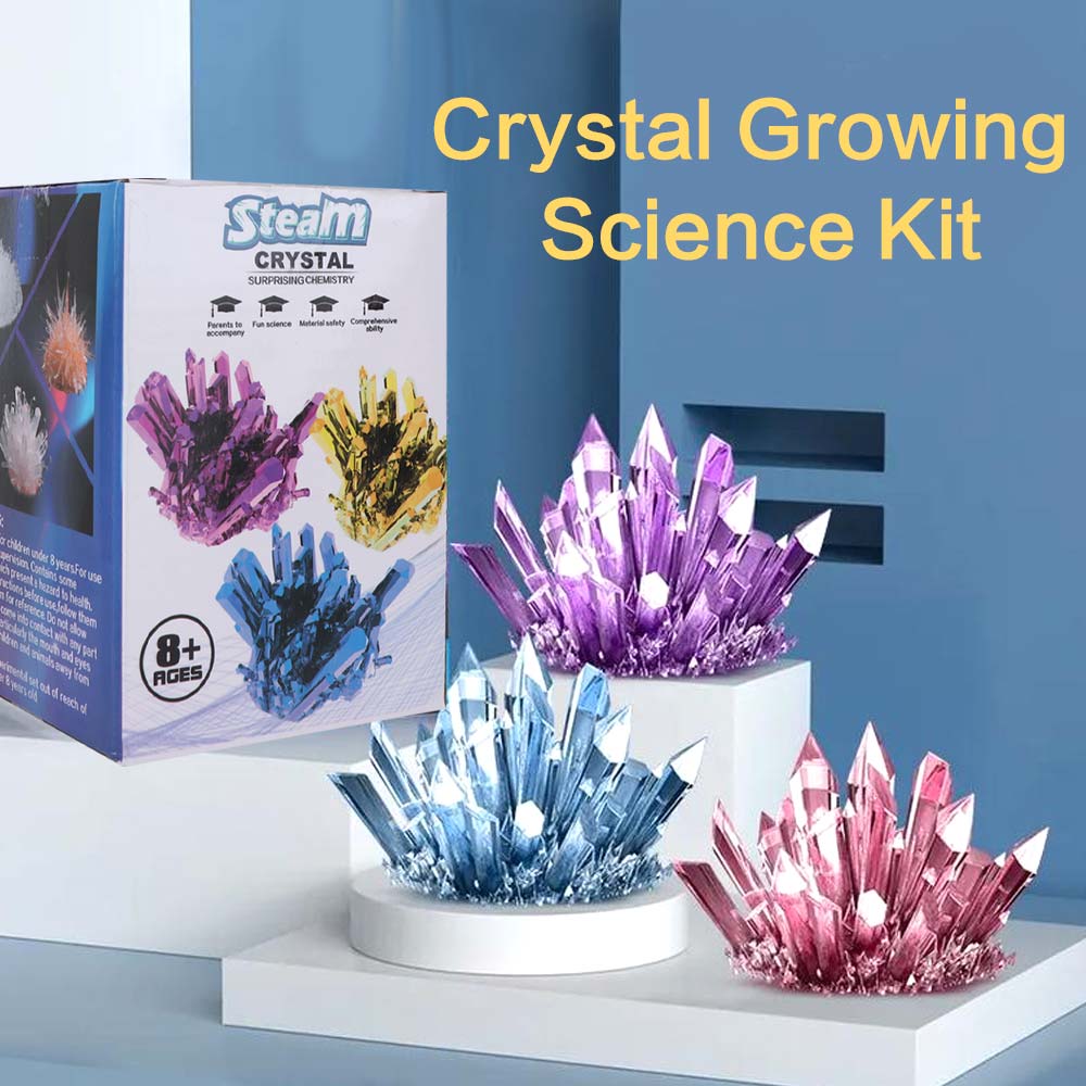 Easy To Grow Crystal Growing Science Kit Colored Crystals Crystal Making Kit  Girls