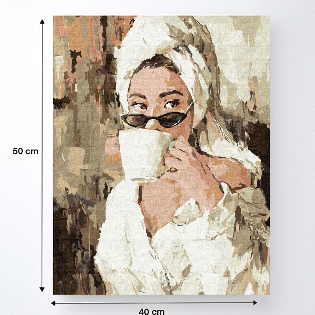 Malowanie Po Numerach Z Ramą Obrazy Do Malowania - Poranna Kawa 40X50 Cm