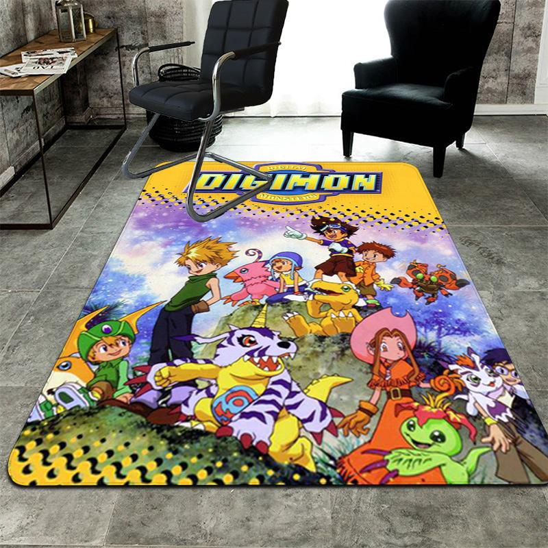Digimon Rug Floor Mat for Living Room or Bedroom Soft and Comfortable Carpet a Gift for Birthday and Holiday.NFF0928513