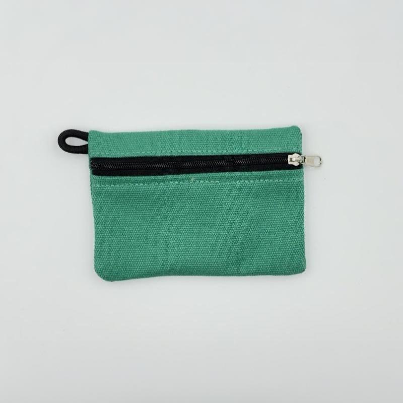 Canvas Mini Coin Purse Simple Zipper Solid Color Key Money Storage Pouch For Women Men Kids Cute Wallet