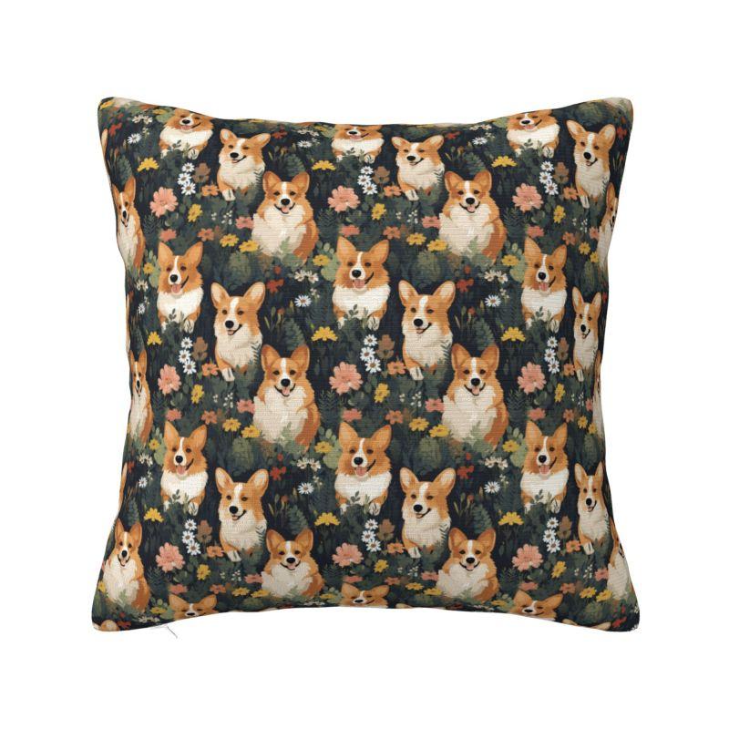 Cute Pet Dog Corgi Throw Pillow Case Cm Decor Home Cushion Cover Soft Polyester Pillowcase Doublesided Printing