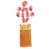 1 Set Hula Skirt High Elastic Eye-catching Plastic Fiber Hawaiian Hula Grass Skirt Set for Summer