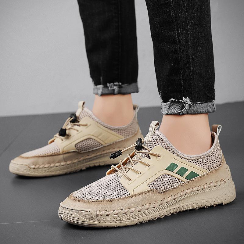 2025 large size summer new sports and leisure shoes men's lightweight mesh shoes breathable thin hollow mesh shoes