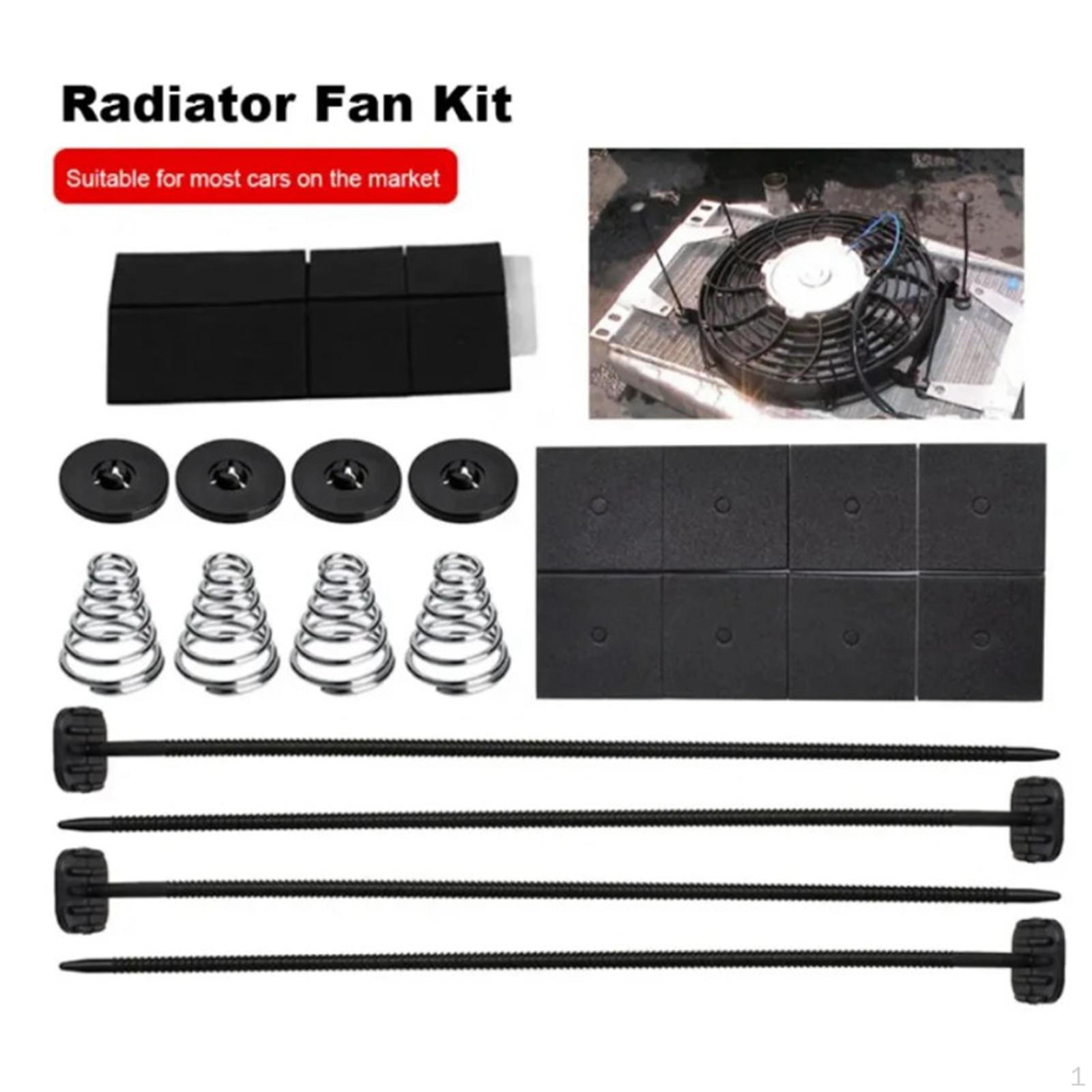 

Комплект для крепления электрического вентилятора радиатора автомобиля, сделай сам, улучшение, портативный, из углеродистой стали и полипропилена, модифицированный