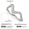 Uworld Classic Wave Shape Two Fingers Rings For Women Minimalist 18K Gold PVD Plated Stainless Steel Rings Fashion Jewelry Gift