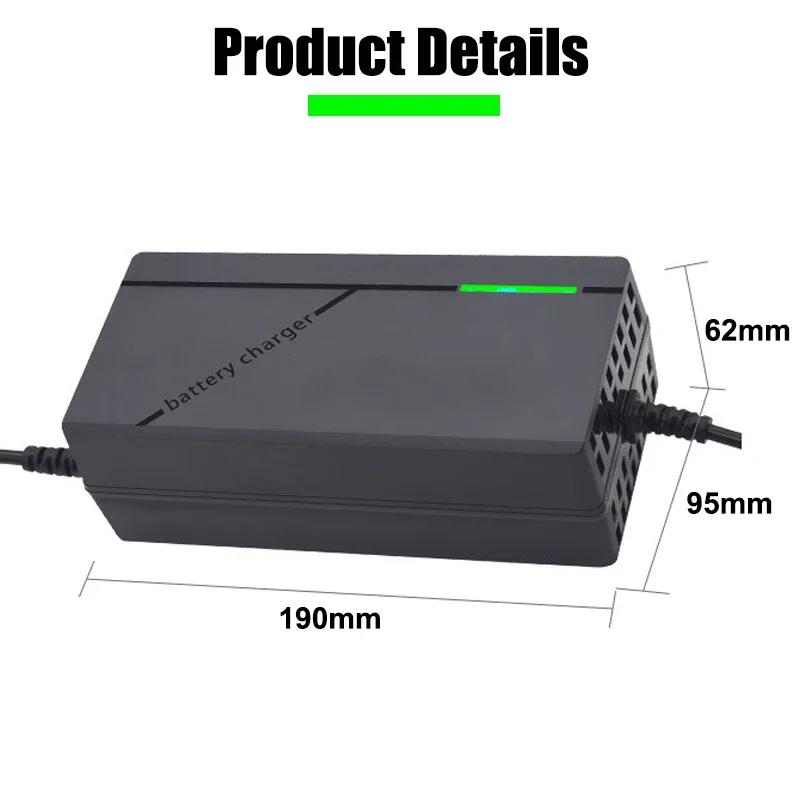 36V 48V 2A 5A Lithium Battery Charger Battery Pack 42V 54.6V 10S 13S Intelligent Fast Charging 110-240V Smart Charger US Plug